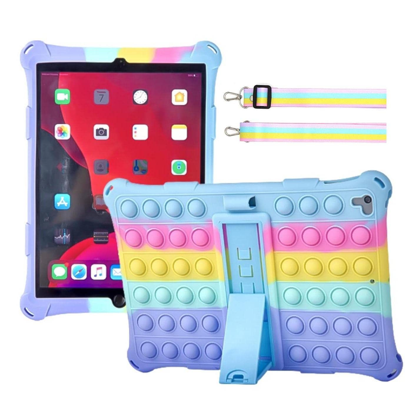 Kids Case For Ipad 5Th 6Th Generation 2017/2018 9.7'' Case Girls Boys, Ufainei Fidget Push Bubble Tablet Case With Kickstand, Sh